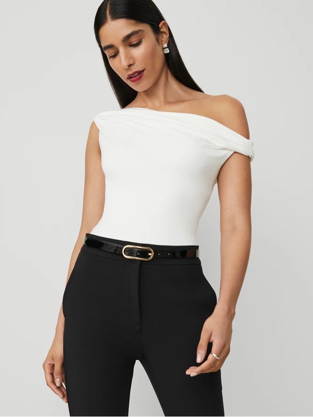 New Ann Taylor Asymmetric One-shoulder Top